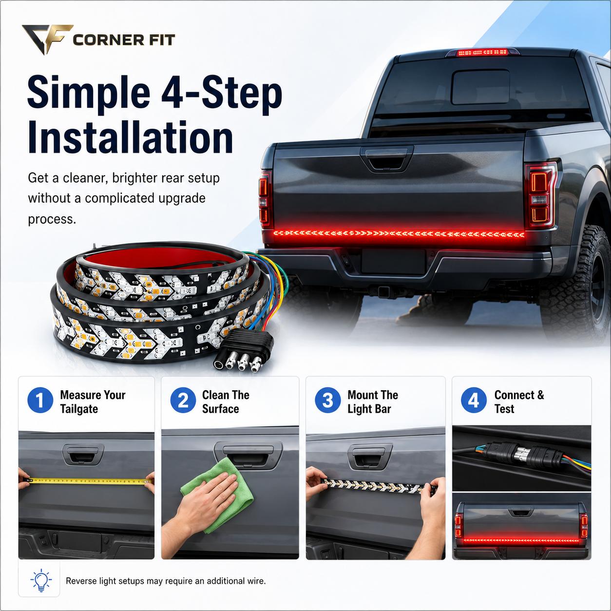 LED Tailgate Lights, Turn Signals And Driving And Reversing Lights