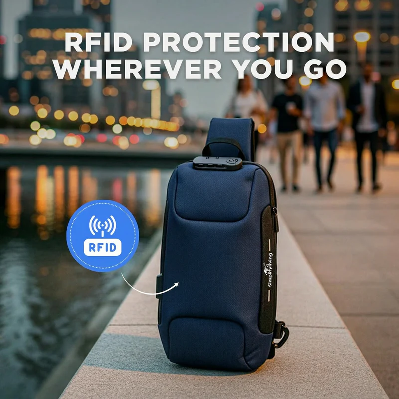 Anti-theft Waterproof Crossbody Backpack