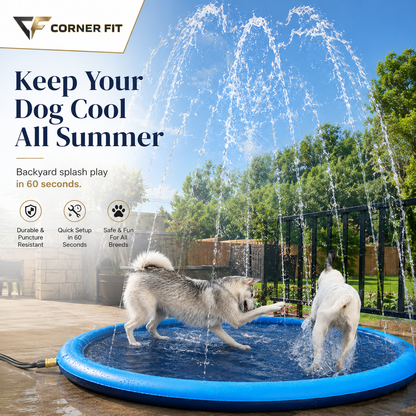 Corner Fit™ - Dog Sprinkler Pool