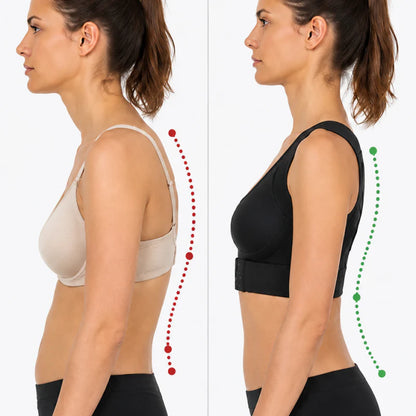 Front Closure Cross-Back Wireless Posture Bra