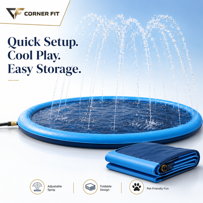 Corner Fit™ - Dog Sprinkler Pool