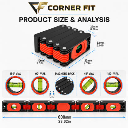 Folding Level Ruler – Precision Angle Measuring Tool