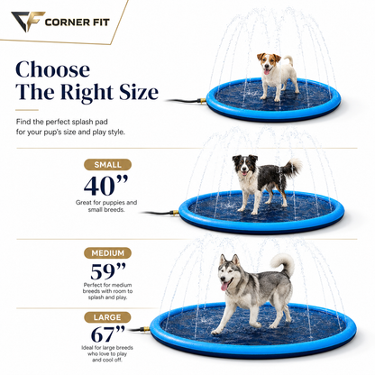 Corner Fit™ - Dog Sprinkler Pool