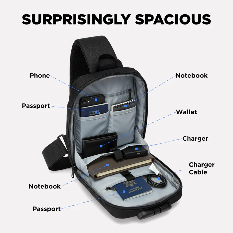 Anti-theft Waterproof Crossbody Backpack