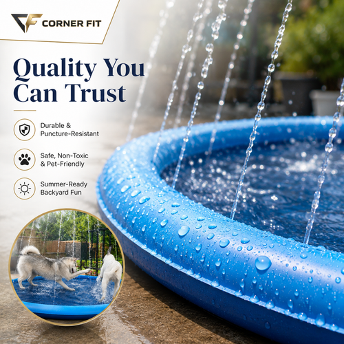Corner Fit™ - Dog Sprinkler Pool
