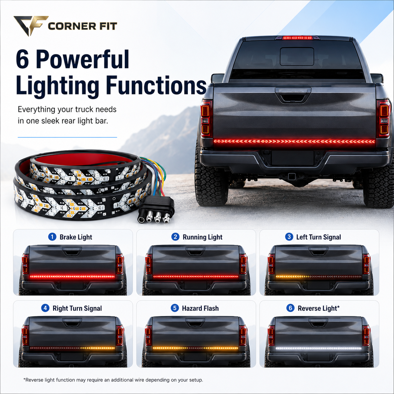 LED Tailgate Lights, Turn Signals And Driving And Reversing Lights