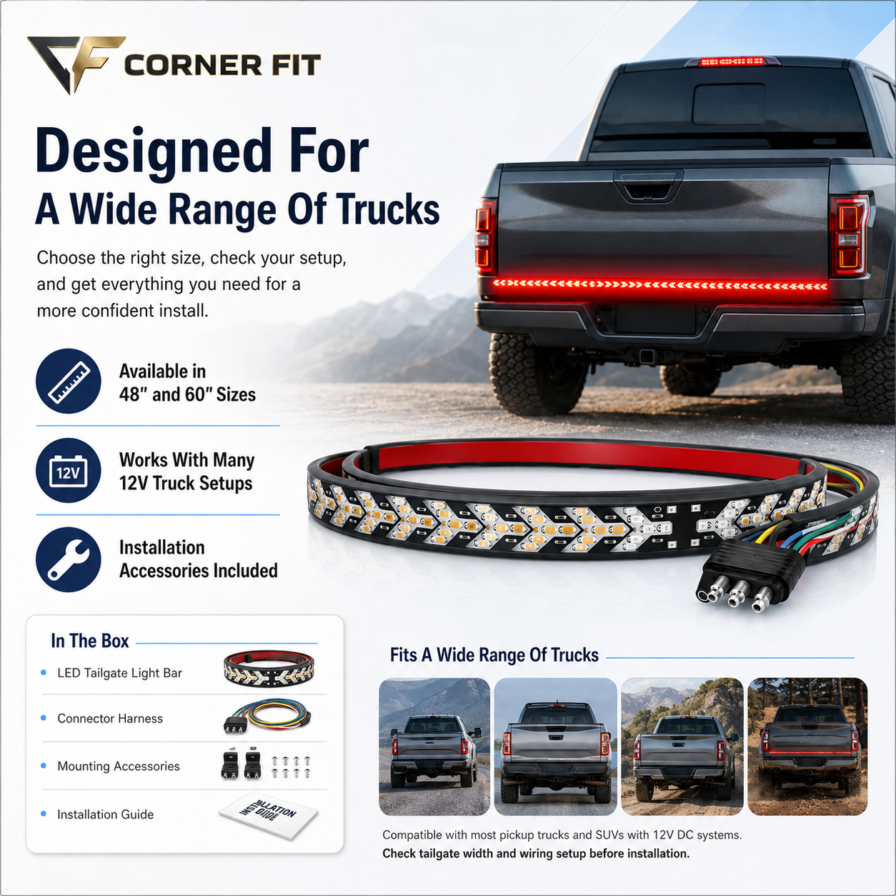 LED Tailgate Lights, Turn Signals And Driving And Reversing Lights