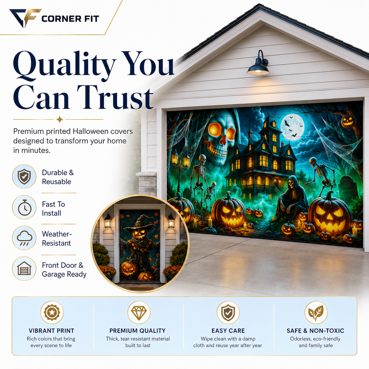 Halloween Garage Door Cover