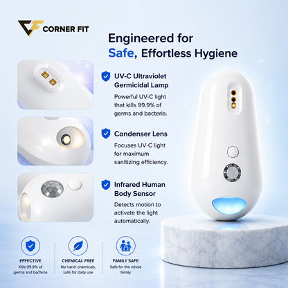 Corner Fit™ Self Cleaning UV Toilet Sanitizer