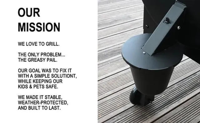 Grease Bucket with Lid & Silicone Liner